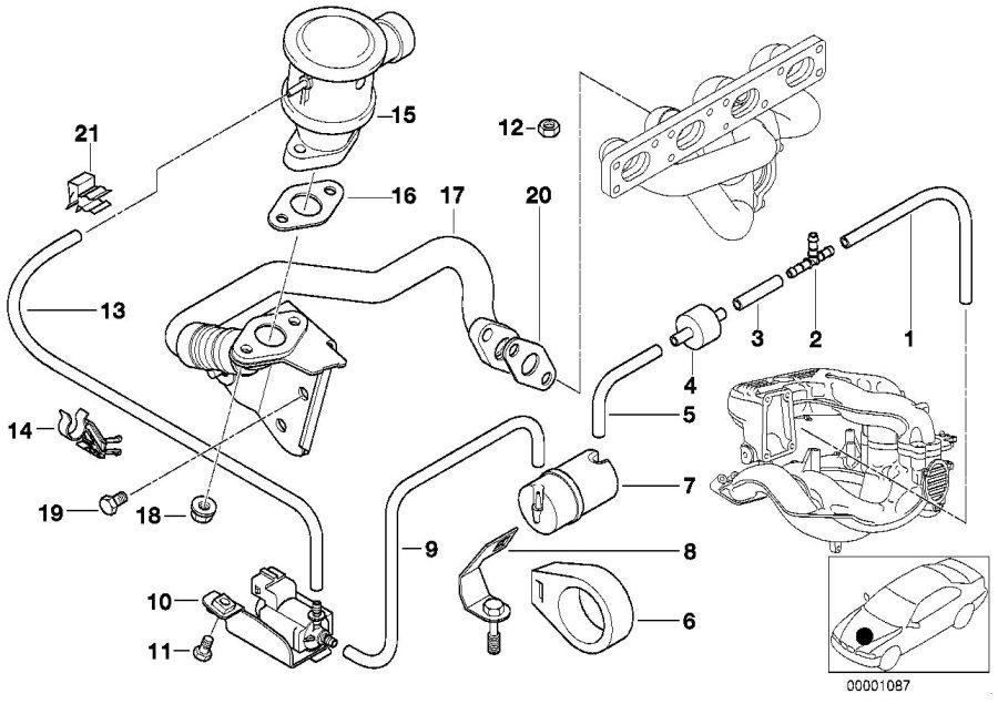 11611312762 - BMW Container. Vacuum, control, engine | Pfaff BMW